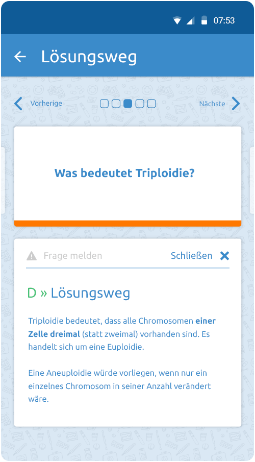 Lösungswege in der MedAT Companion Smartphone App von studymed